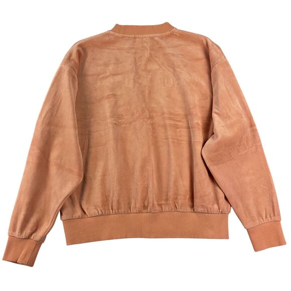 Superdry Velour Graphic Boxy Crew Neck Sweatshirt Woman Peach Size 10 - Picture 2 of 13